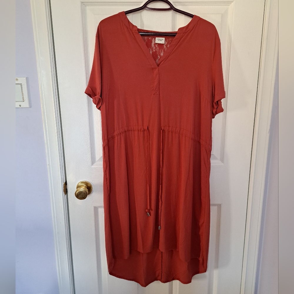 Jacqueline de Yong Orange Midi Dress